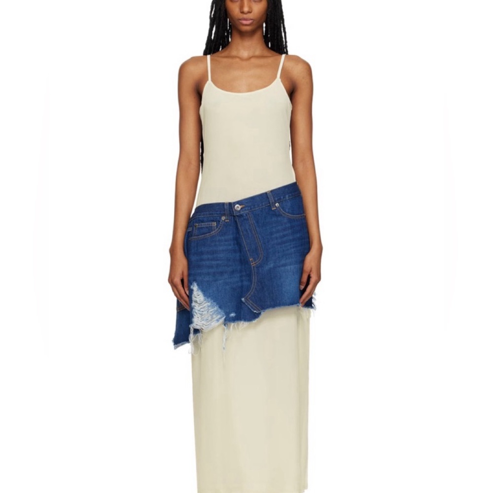 JW Anderson Deconstructed maxi denim dress